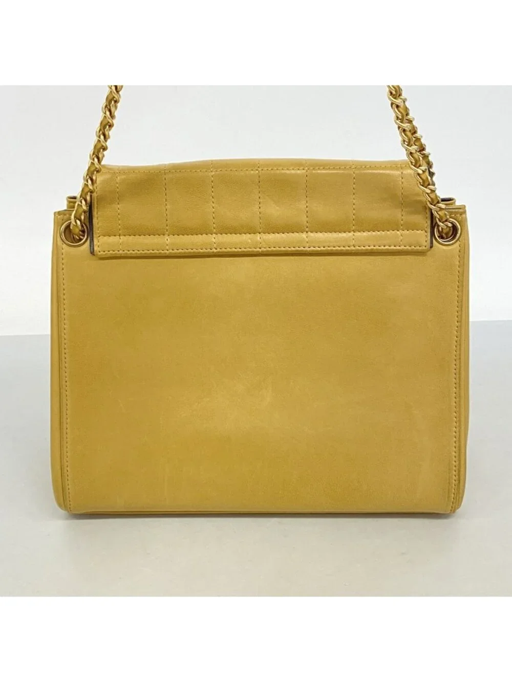 Chanel Shoulder Bag 2.55 Choco Bar Lambskin Brown Gold